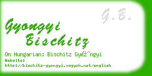 gyongyi bischitz business card